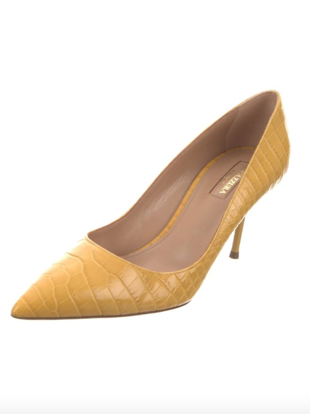 Aquazzura Embossed Leather Pumps 7